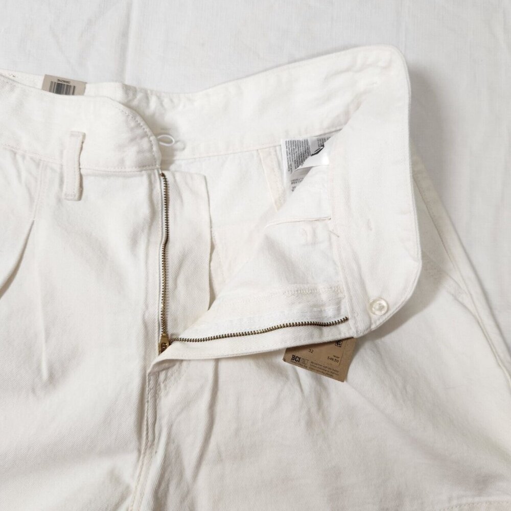 Womens Levi’s Mom Cotton Shorts Size 32 White High Rise A-Line Relaxed (CJ8) - Picture 10 of 12